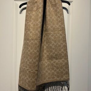 Coach Brown & Black Cashmere Scarf